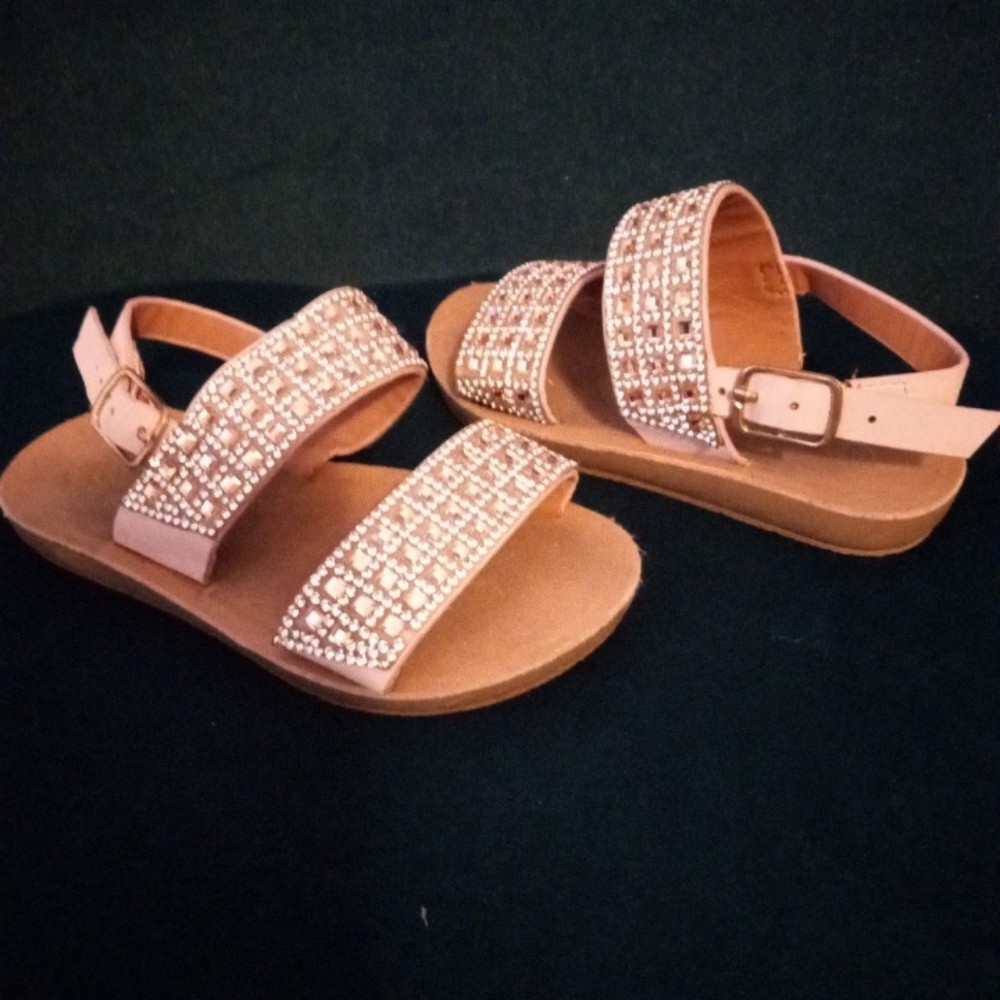 Pink Rhinestone Sparkly Sandals - Picture 2 of 3